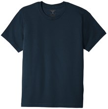 Load image into Gallery viewer, navy unisex crew neck 100% cotton short sleeve t-shirt 
