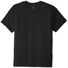 Load image into Gallery viewer, black unisex crew neck 100% cotton short sleeve t-shirt 
